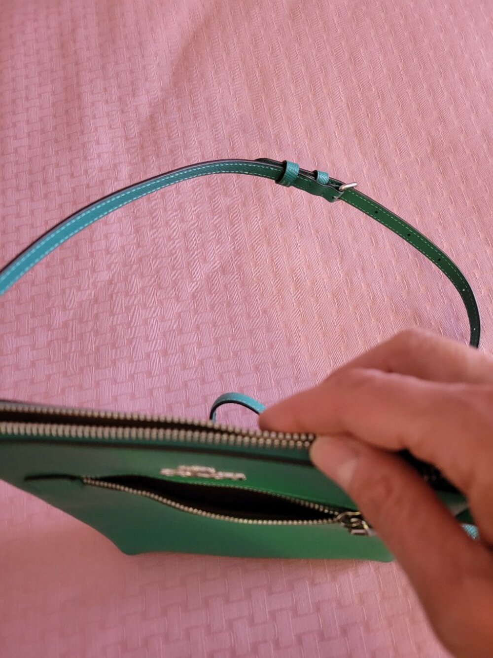 Coach Turquoise Shoulder Bag - Picture 5 of 9